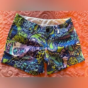 Lilly Pulitzer Vibrant Blue and Green Women's Shorts
